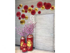新年佈置紙扇花