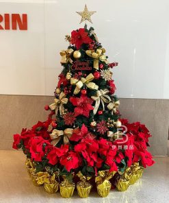 經典紅金小聖誕樹