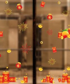 新春新年靜電貼紙 春節佈置 新年佈置