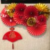獨家繡花紙扇組合包