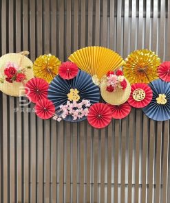 新年裝飾品 紙扇花
